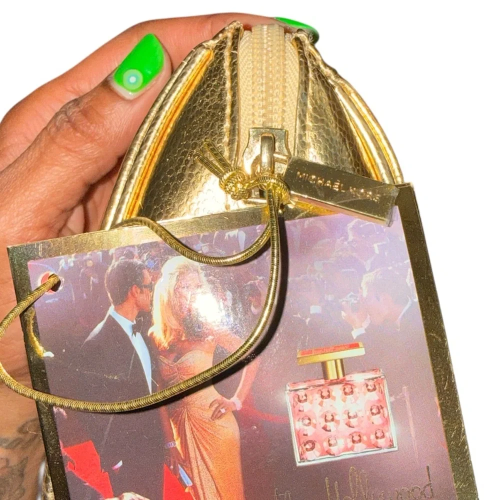 Metallic Gold Women's Cosmetic Pouch